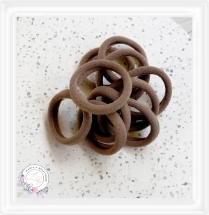 10 Nylon Hair Ties • Ponytail Hair Bands • Nude