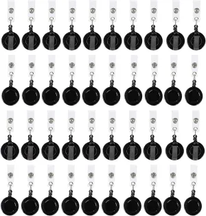 100 Pack Retractable ID Badge Holder Reel for Card Holders with Clips, Bulk for Nurses and Teachers, Office Supplies, Name Badge for Employees, Schools (26.5 Inches)