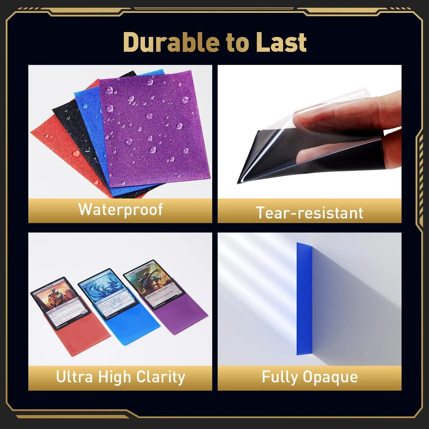 1000ct Matte Card Sleeves, 10 Colors Magic The Gathering Card Sleeves, MTG Card Sleeve, TCG Card Sleeve, Deck Sleeve for Baseball, Sports, Trading, Game Cards