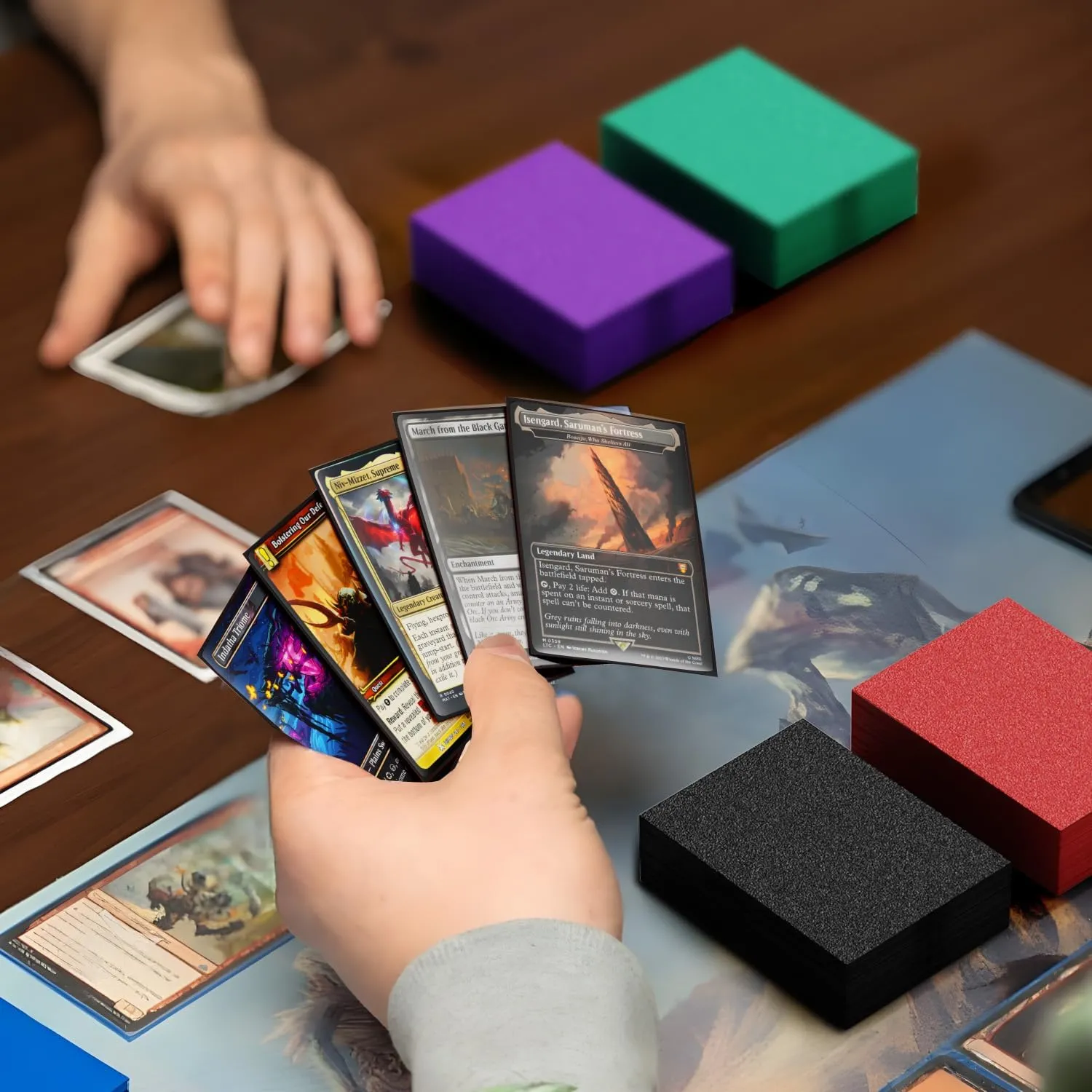 1000ct Matte Card Sleeves, 10 Colors Magic The Gathering Card Sleeves, MTG Card Sleeve, TCG Card Sleeve, Deck Sleeve for Baseball, Sports, Trading, Game Cards