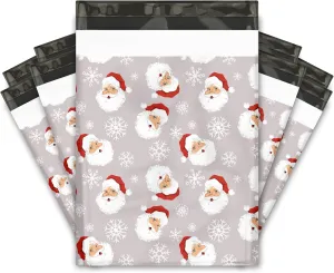 10x13 (100) Christmas Poly Mailers - Santa Claus Designer Poly Mailers Self Sealing Shipping Envelopes Holiday Premium Printed Bags For Small Businesses
