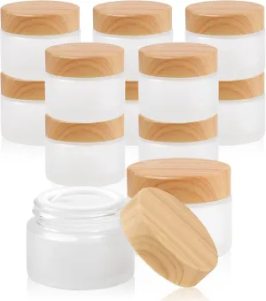12-Pack White Matte Glass Bottles 1.67oz Cosmetic Containers for Skincare Travel-Friendly Refillable Leak-Proof Design