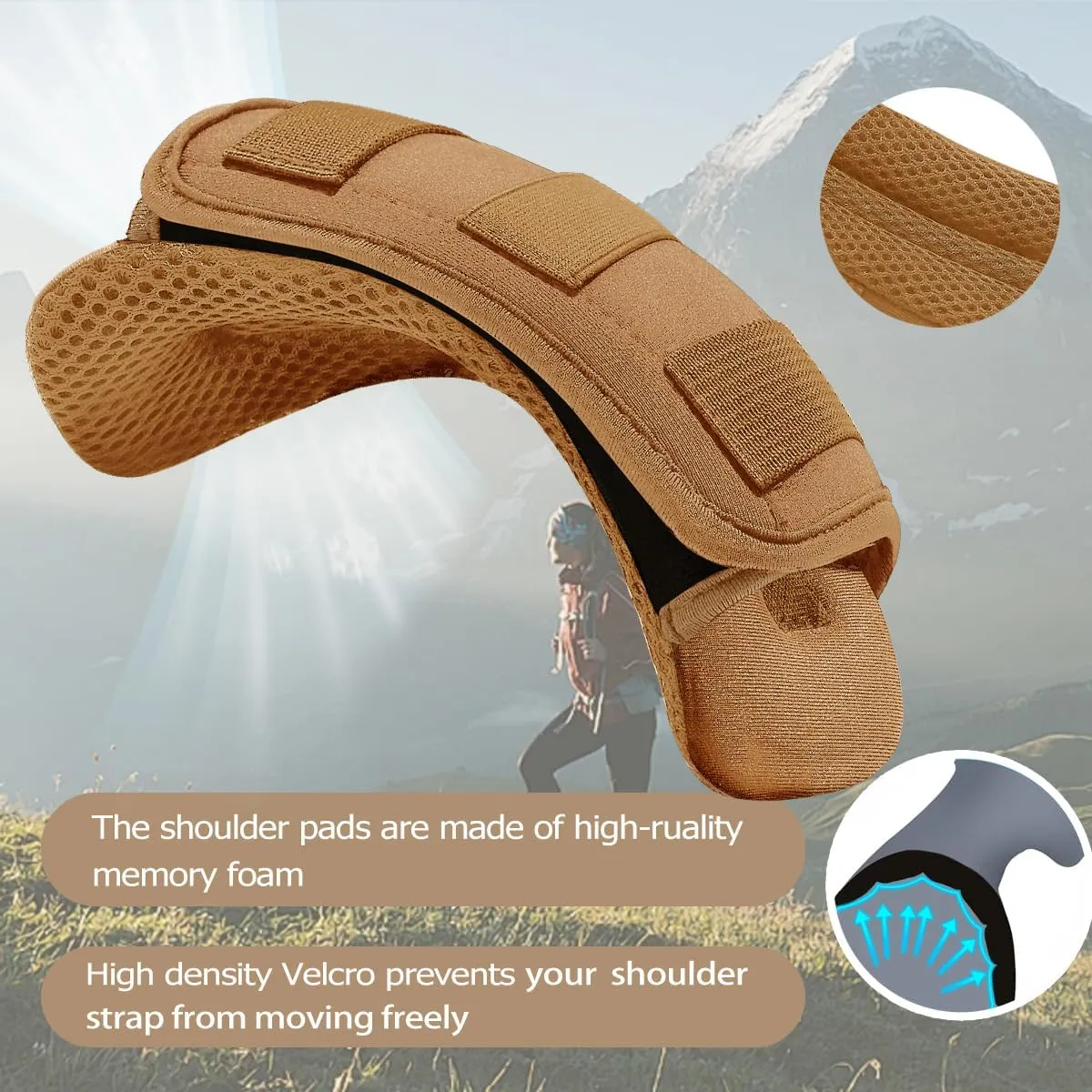 2-Pack Shoulder Pad Ultra-Thick Tactical Vest Cushion for Laptop Bags, Messenger Bags, Briefcase Bags, Luggage Bags, Tool Bags, Travel Bags and Most Bags