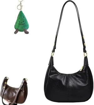 2025 Women's Designer Solid Color Hobo Shoulder Purse Bag - Versatile and Elegant Crescent Underarm Bag