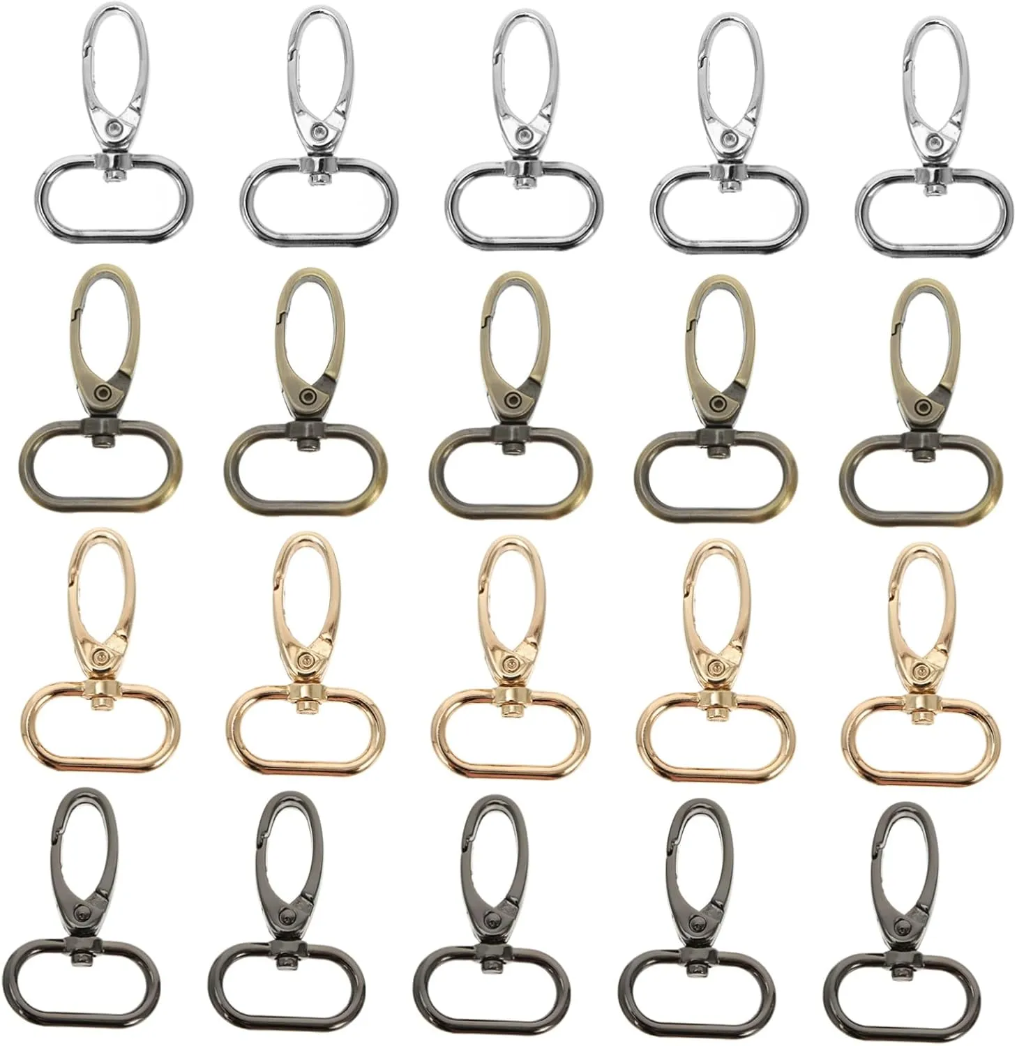 20pcs Handbag DIY Snap Hooks Lobster Claw Clasp for DIY Crafts Bag Claw Clasp Professional Swivel Trigger Clips Keychain Snap Hook