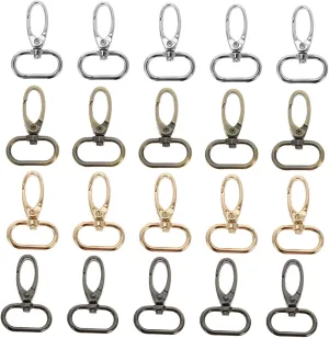 20pcs Handbag DIY Snap Hooks Lobster Claw Clasp for DIY Crafts Bag Claw Clasp Professional Swivel Trigger Clips Keychain Snap Hook