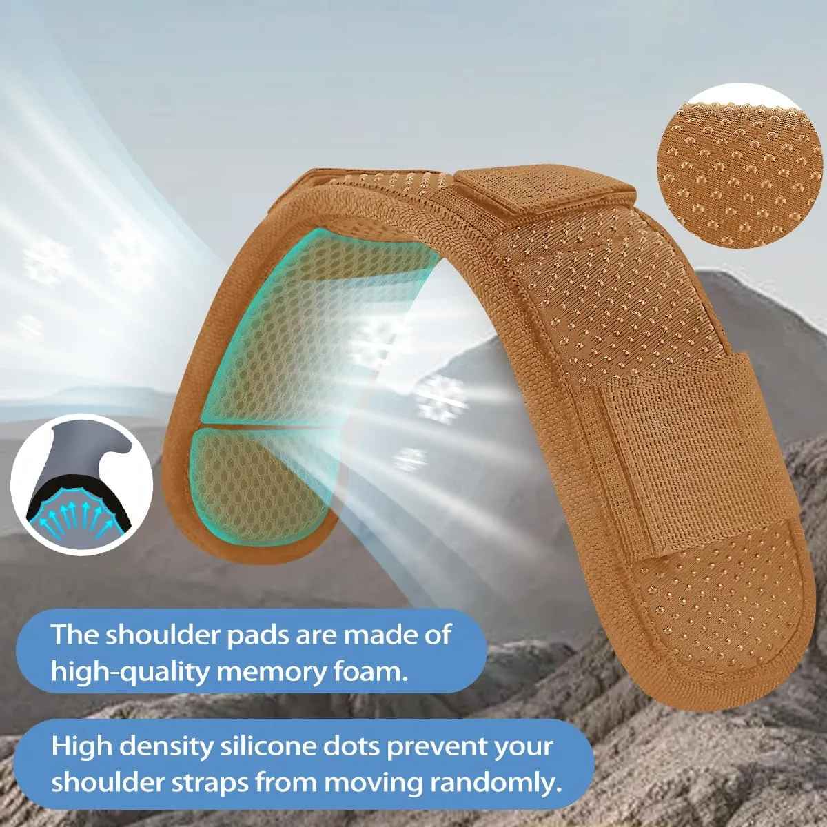 2Pcs Ultra-Thick Shoulder Pad Cushions for Laptop Bags,Messenger Bags,Briefcases,Luggage, Tool Bags,Travel Bags etc