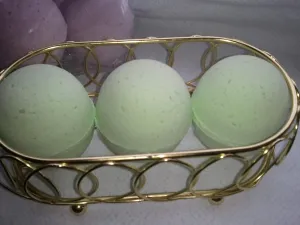 3 EUCALYPTUS AND SPEARMINT Luxury Bath Bomb Fizzies, Large, 5 oz, Handmade with Shea, Mango and Cocoa Butter, Ultra Moisturizing, Great for Dry Skin, All Skin Types