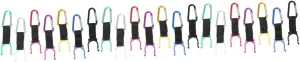 30 Pcs D-Shaped Water Bottle Clips Portable Aluminum Alloy Carabiner Holders for Hiking Camping and Outdoor Activities - Assorted Colors