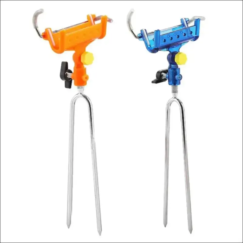 360 degree adjustable fishing rod holders self-locking fish pole bracket ground bank fishing rod