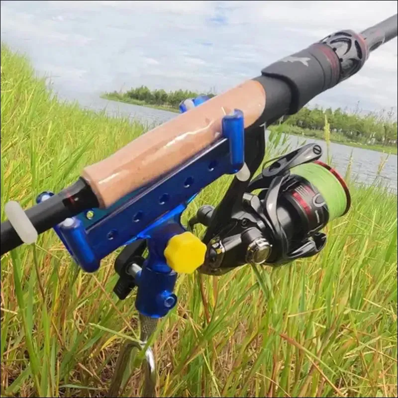 360 degree adjustable fishing rod holders self-locking fish pole bracket ground bank fishing rod