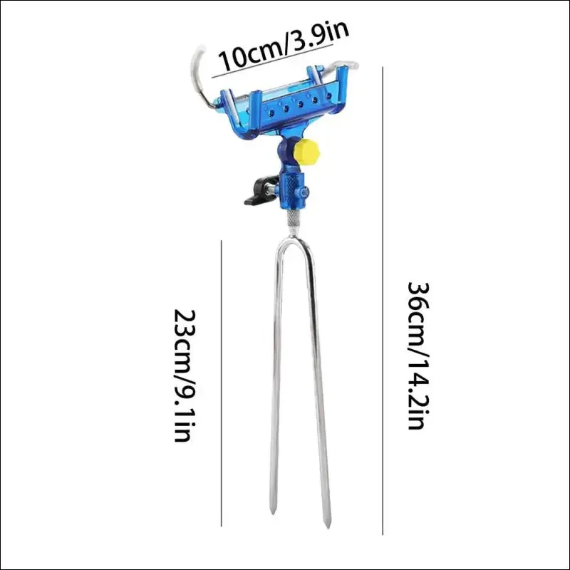 360 degree adjustable fishing rod holders self-locking fish pole bracket ground bank fishing rod
