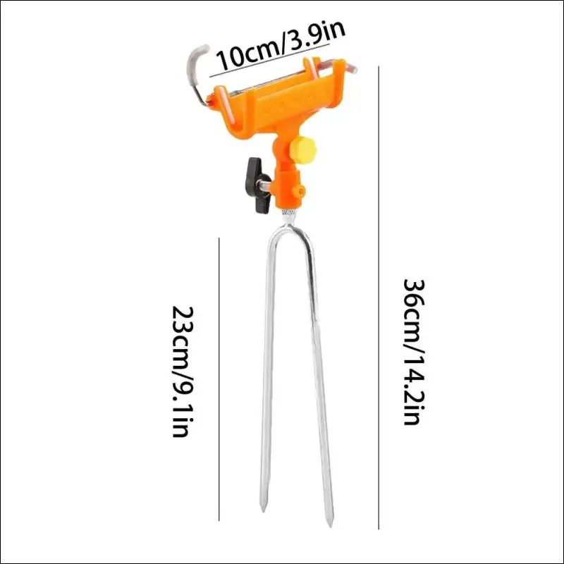 360 degree adjustable fishing rod holders self-locking fish pole bracket ground bank fishing rod