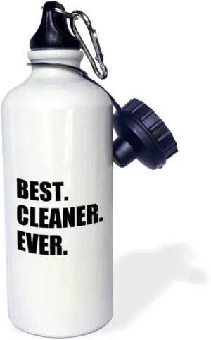3dRose - InspirationzStore Typography - Best Cleaner Ever fun gifts for tidy neat freaks housepride houseproud - Water Bottles (wb-179768-1)
