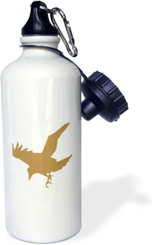 3dRose Raven or Crow In Flight Silhouette Cut Out - Water Bottles (wb-382567-1)