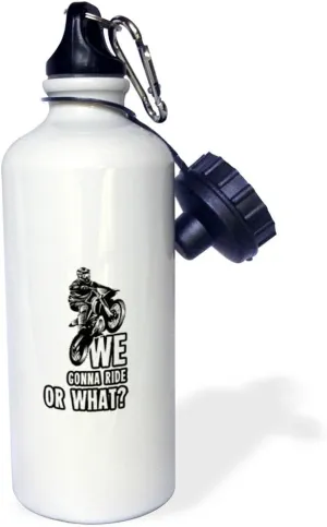 3dRose We Gonna Ride Or What Motocross Offroad Biker - Water Bottles (wb-382901-1)