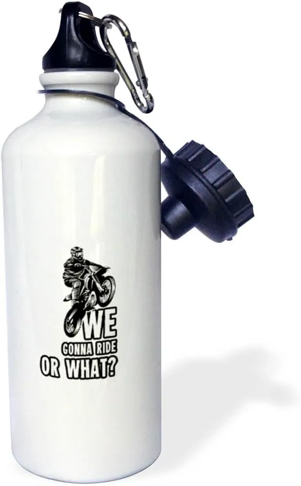3dRose We Gonna Ride Or What Motocross Offroad Biker - Water Bottles (wb-382901-1)
