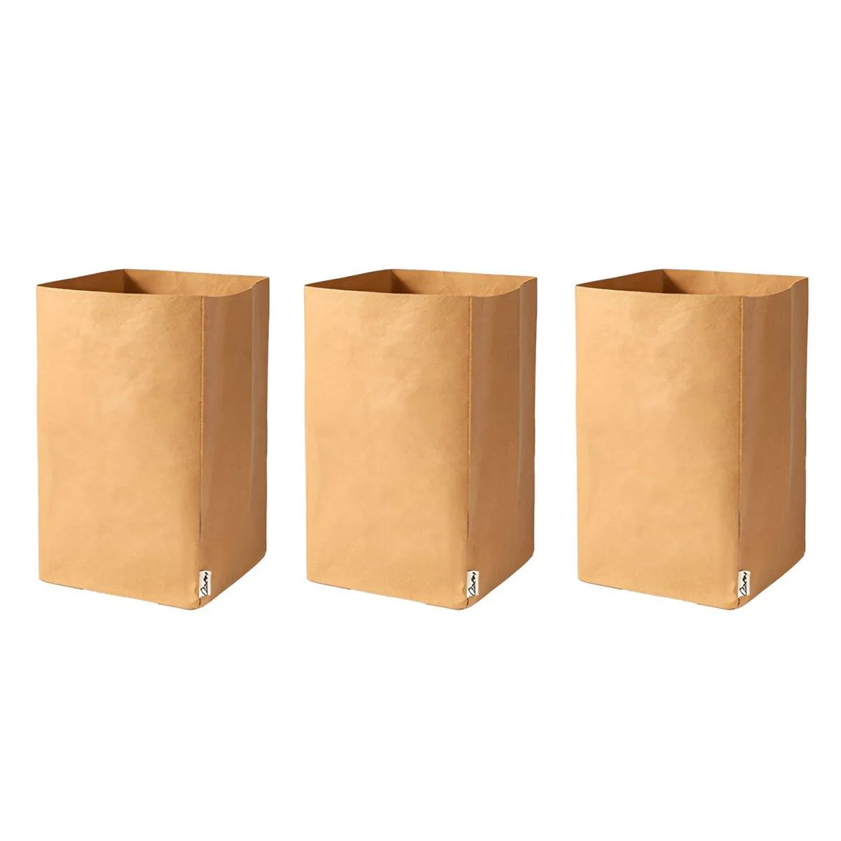 3PCS Washable Kraft Paper Storage Bag Kitchen Organizer