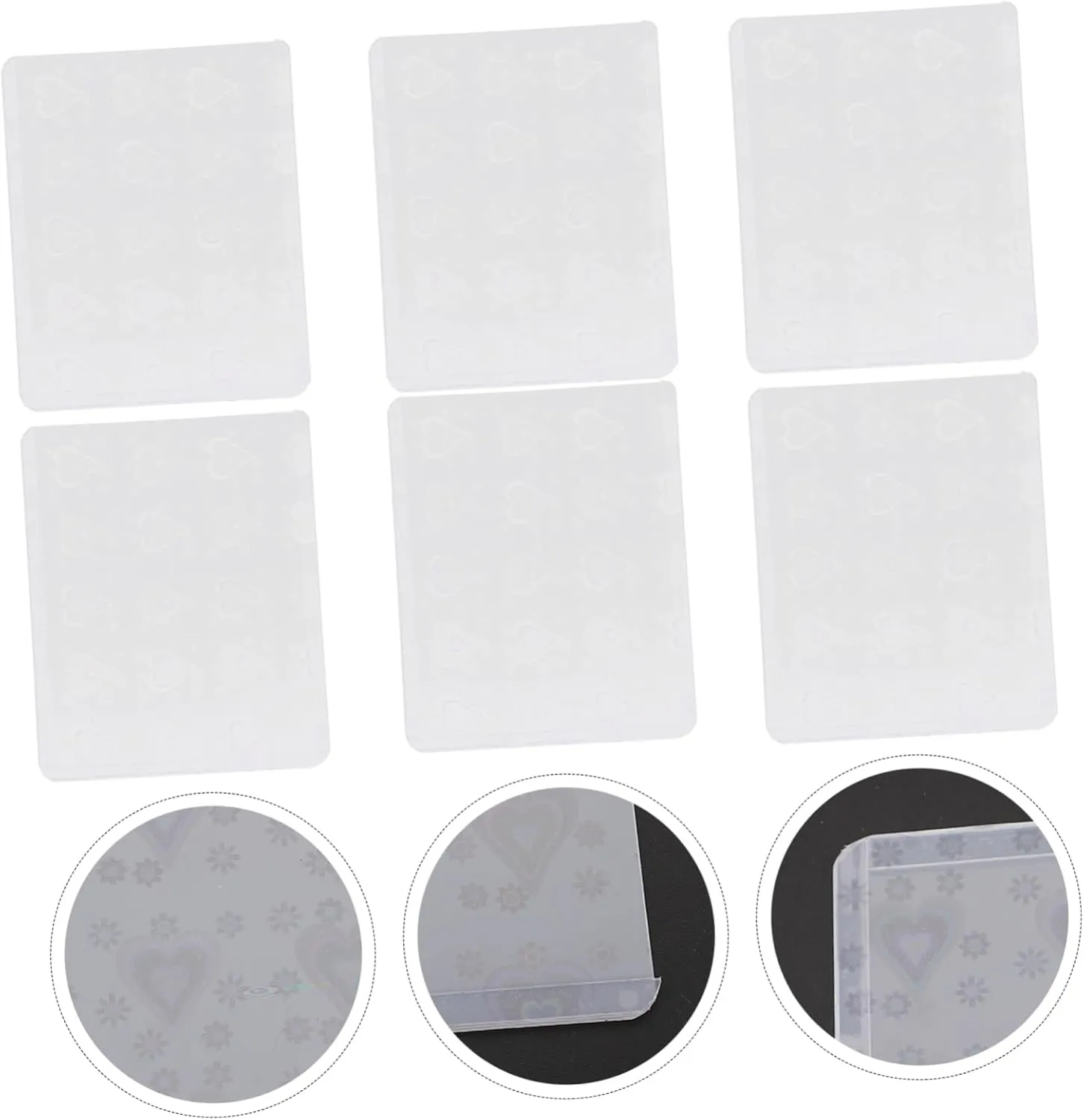50pcs Deck Protectors Case Clear Name Display Visitor Trading Cards Mini Sleeves Card Protector Protective Album Colored Simple Style Cards Holders Game Card Holder Plastic