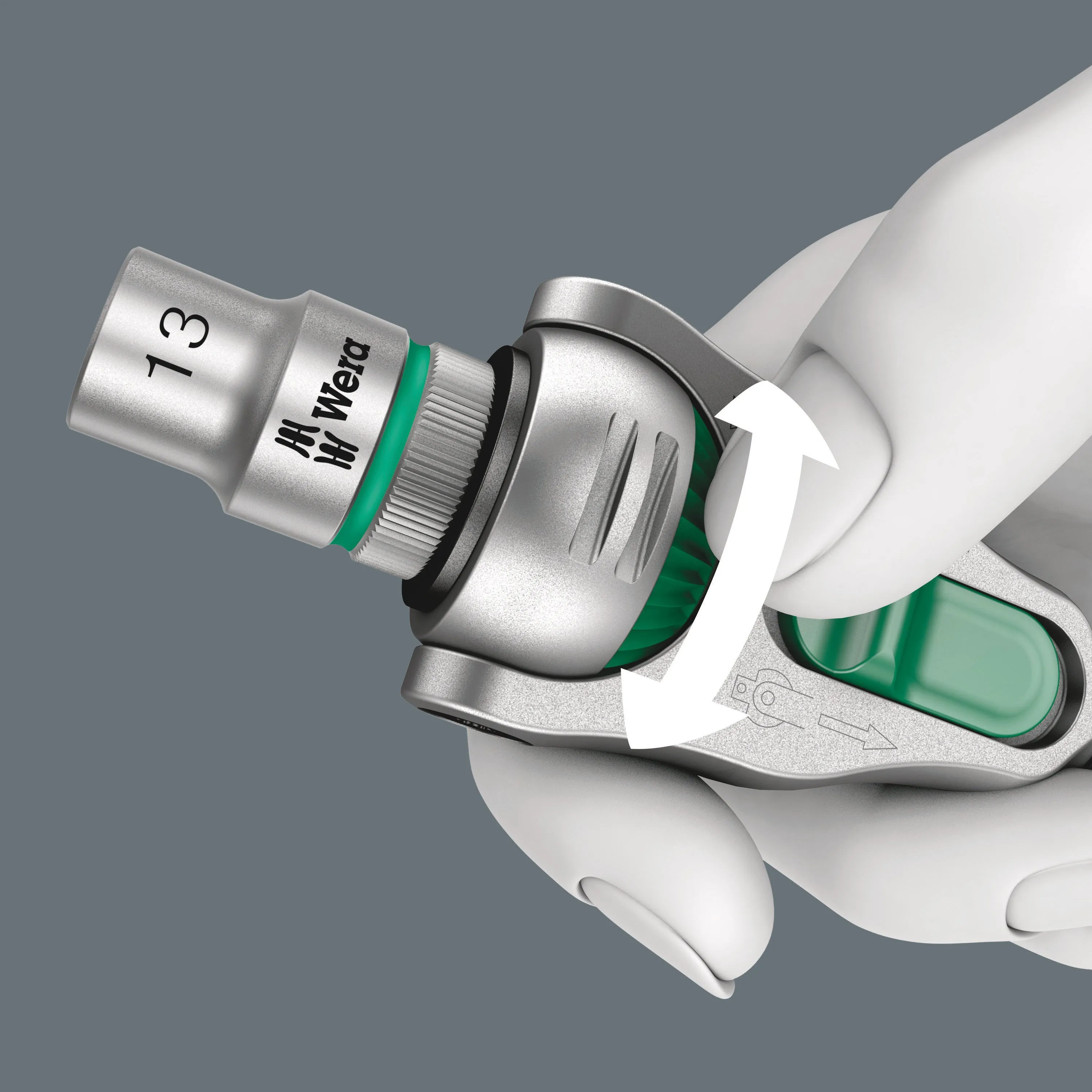8000 A Zyklop Speed Ratchet with 1/4" drive