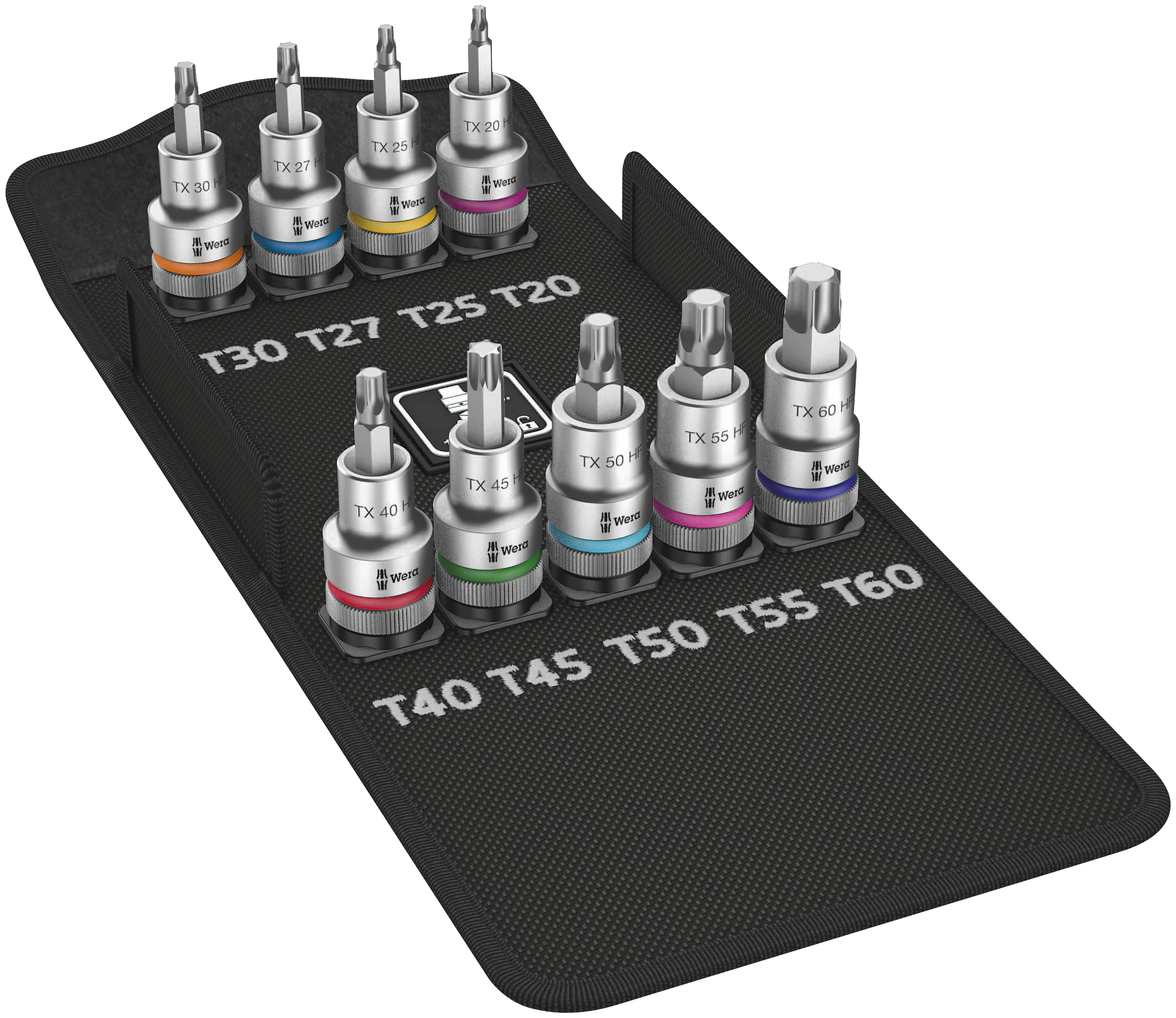 8767 C TORX® HF 1 Zyklop bit socket set with 1/2" drive, with holding function