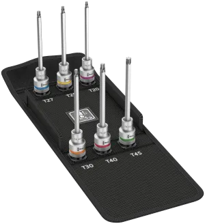 8767 C TORX® HF 2 Zyklop bit socket set with 1/2" drive, with holding function