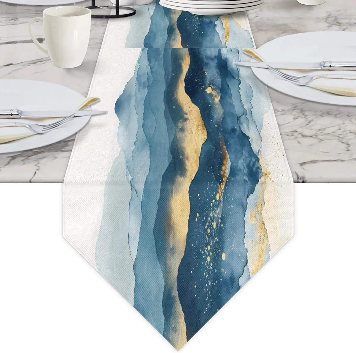 Abstract Mountain Briefcases for Men Crossbody Bags Laptop Carrying Case Messenger Bag for 15" Laptops and Under