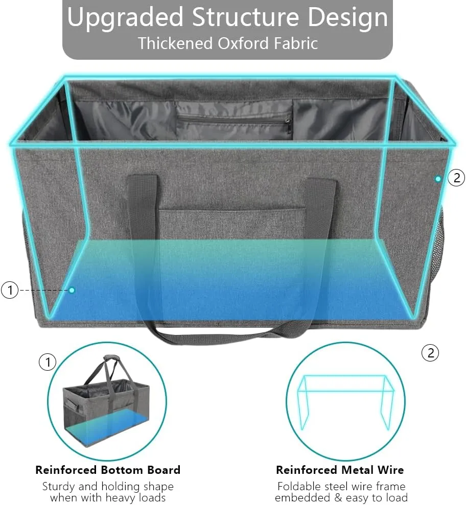 Acnusik Extra Large Utility Tote Bag for Women with Pockets,Canvas Collapsible Tote Bags
