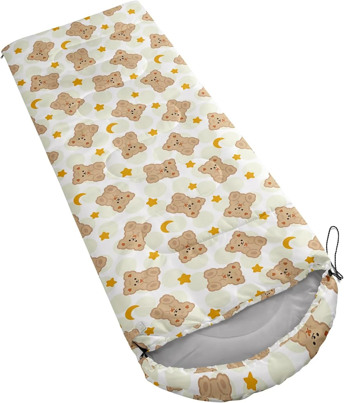 AILONEN Cartoon Rainbow Sleeping Bag for Kids Girls,Warm and Cool Weather,Lightweight,Waterproof Backpacking,Lovely Clouds Stars Printed Sleeping Bag for Camping