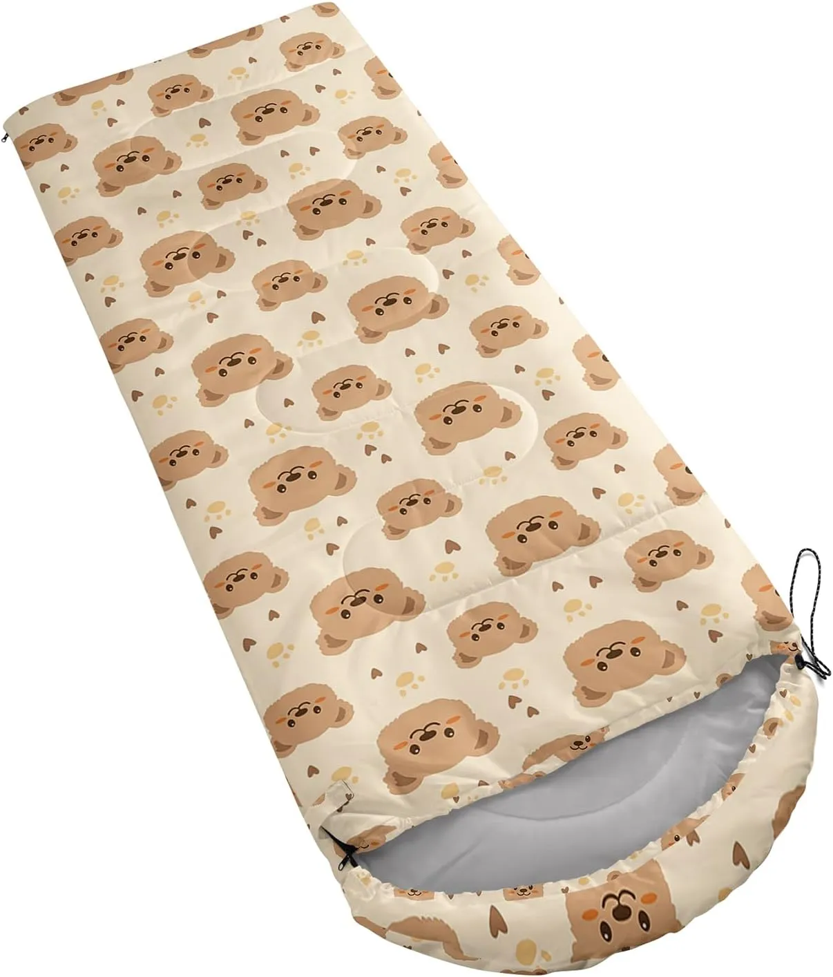 AILONEN Cartoon Rainbow Sleeping Bag for Kids Girls,Warm and Cool Weather,Lightweight,Waterproof Backpacking,Lovely Clouds Stars Printed Sleeping Bag for Camping