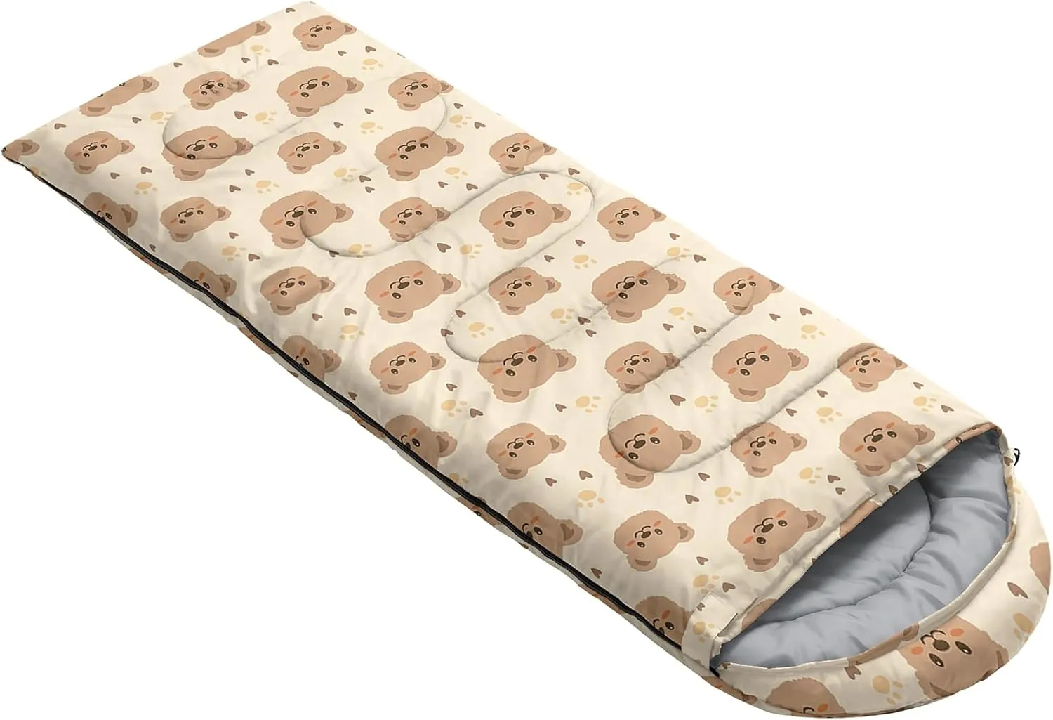 AILONEN Cartoon Rainbow Sleeping Bag for Kids Girls,Warm and Cool Weather,Lightweight,Waterproof Backpacking,Lovely Clouds Stars Printed Sleeping Bag for Camping