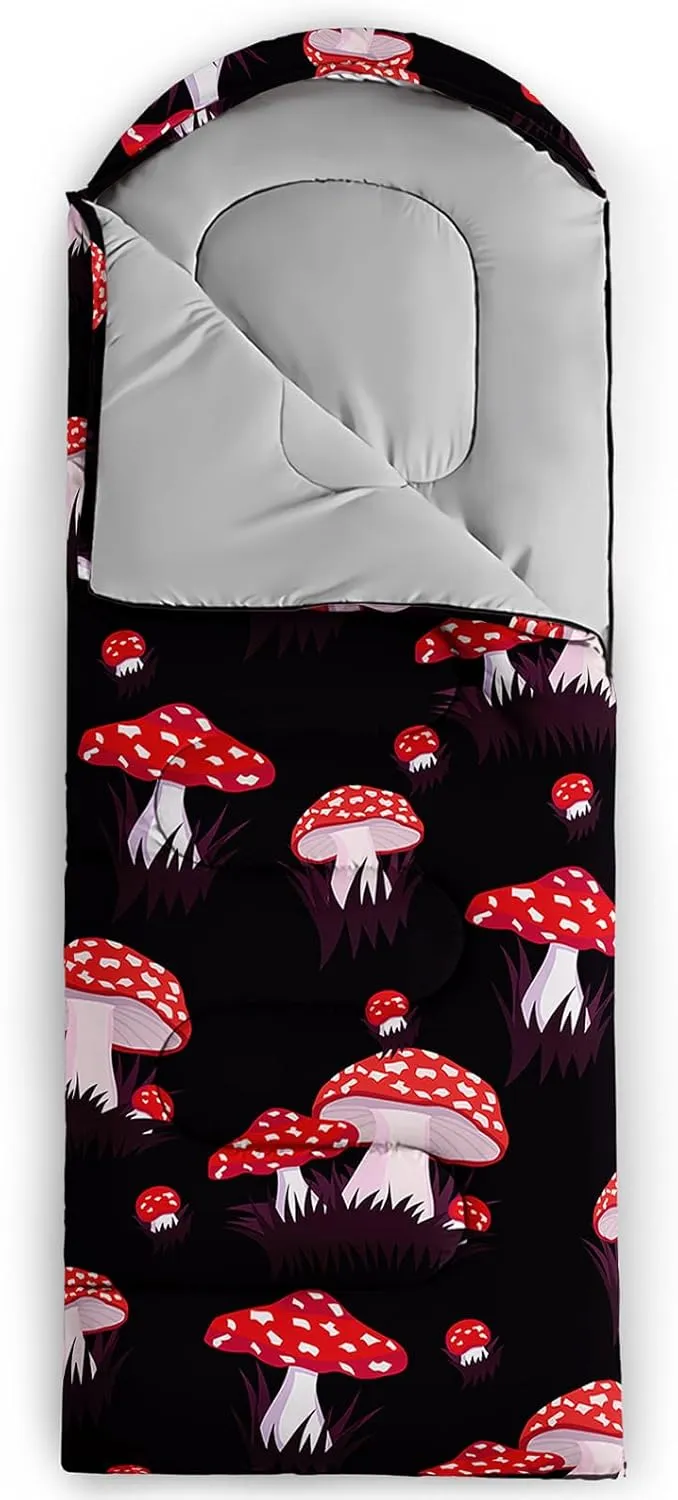AILONEN Cartorn Plants Camping Sleeping Bags for Adults,3 Season Warm & Cool Weather,Lightweight,Waterproof Sleeping Bags,Camping Gear Equipment