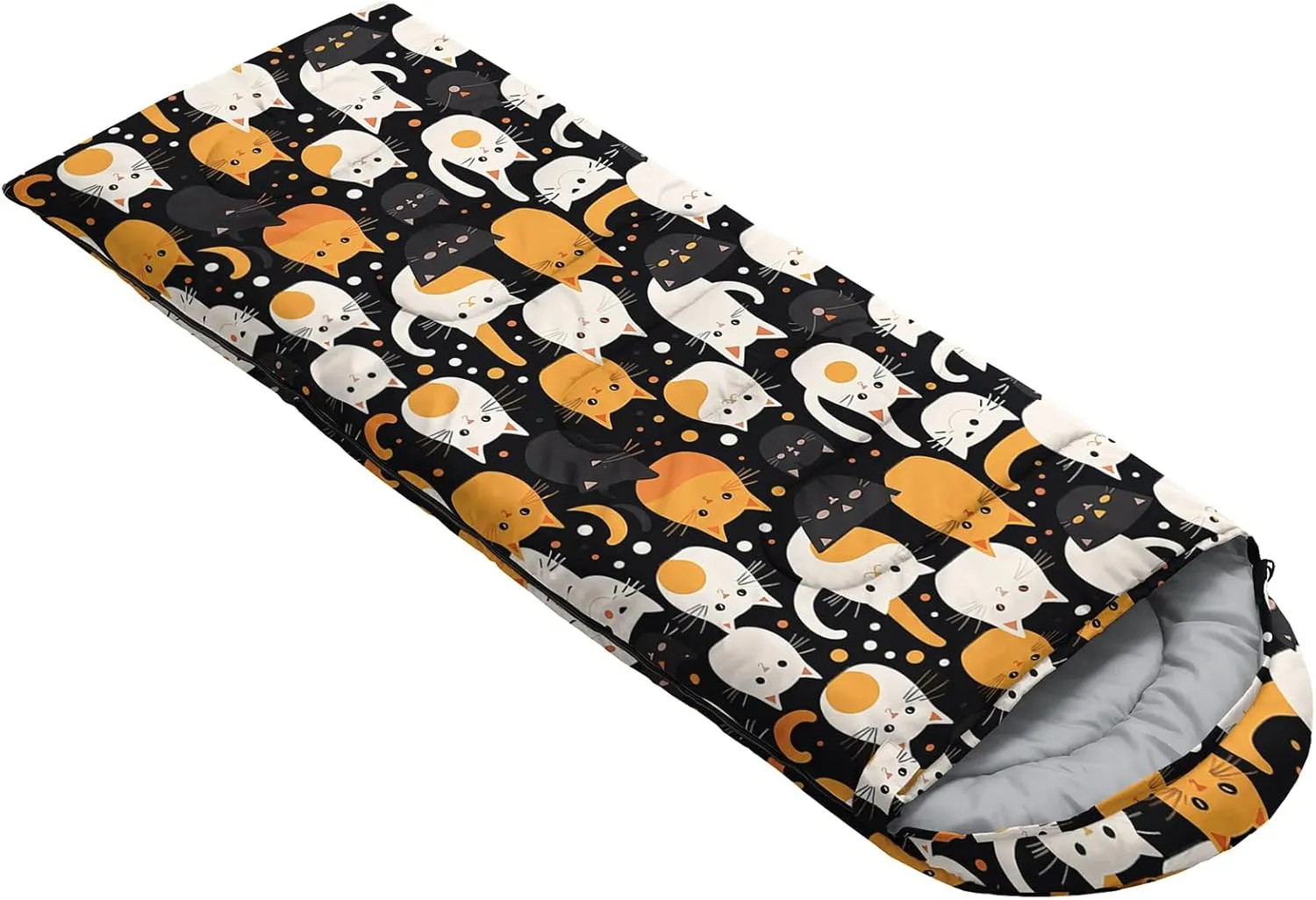 AILONEN Dolphin Camping Sleeping Bag for Boys Girls Adults,Lightweight & Waterproof,3 Season Warm & Cold Weather,Portable,Blue Dolphin Sea Animal Print Sleeping Bag,Traveling,Camping,Hiking