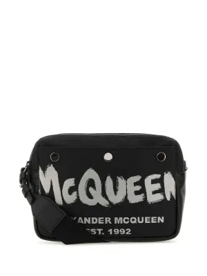 Alexander Mcqueen Black Cross Bags