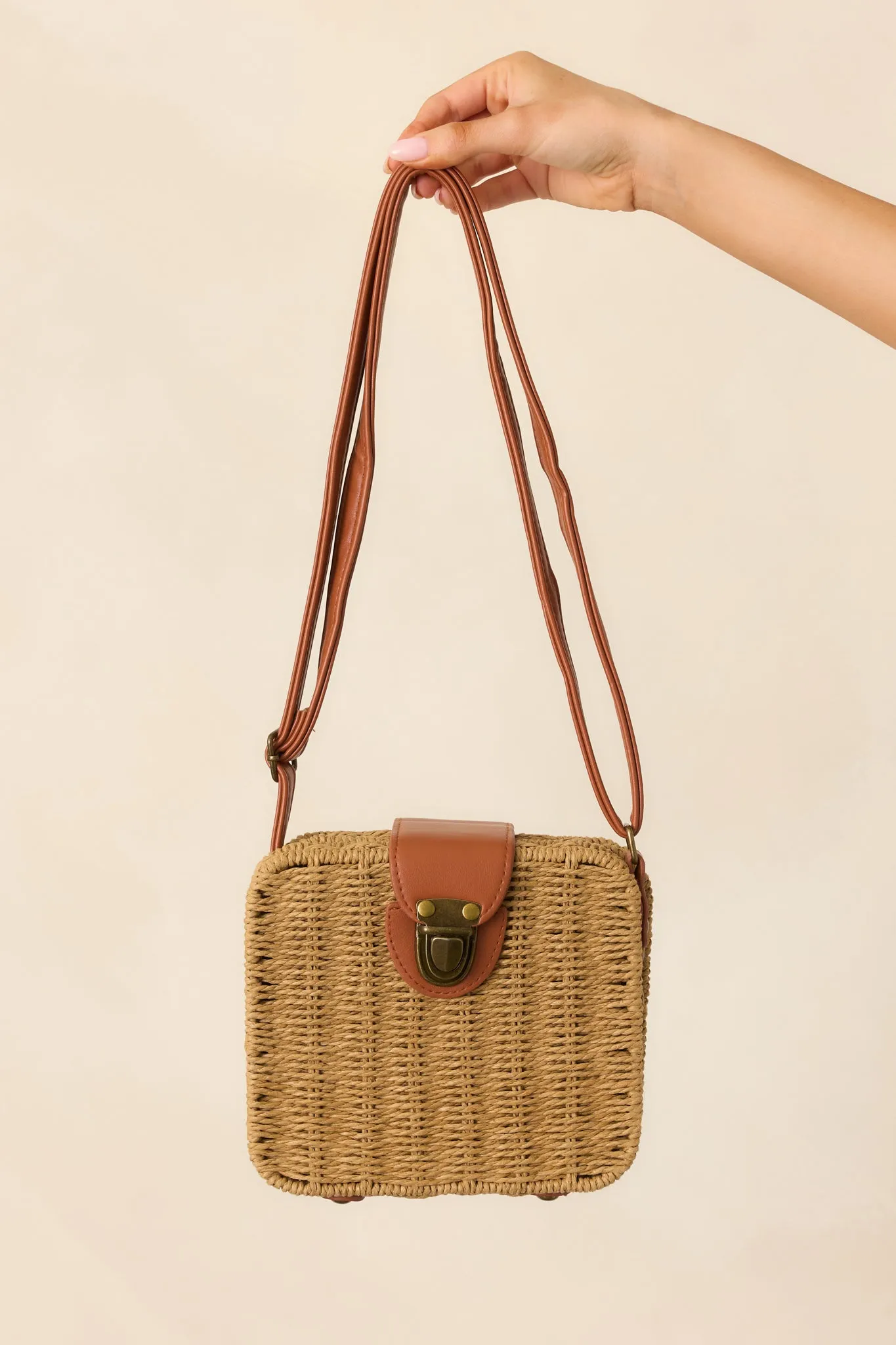 Already There Tan Natural Whicker Handbag