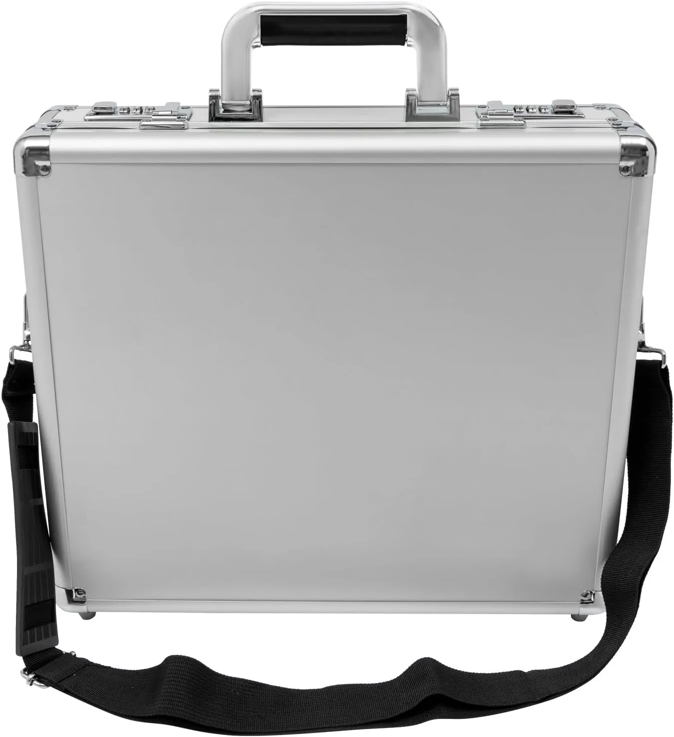 Aluminum Alloy Briefcase, Messenger Shoulder Bag w/Combination Lock and Strap, Business Briefcases for Men Women