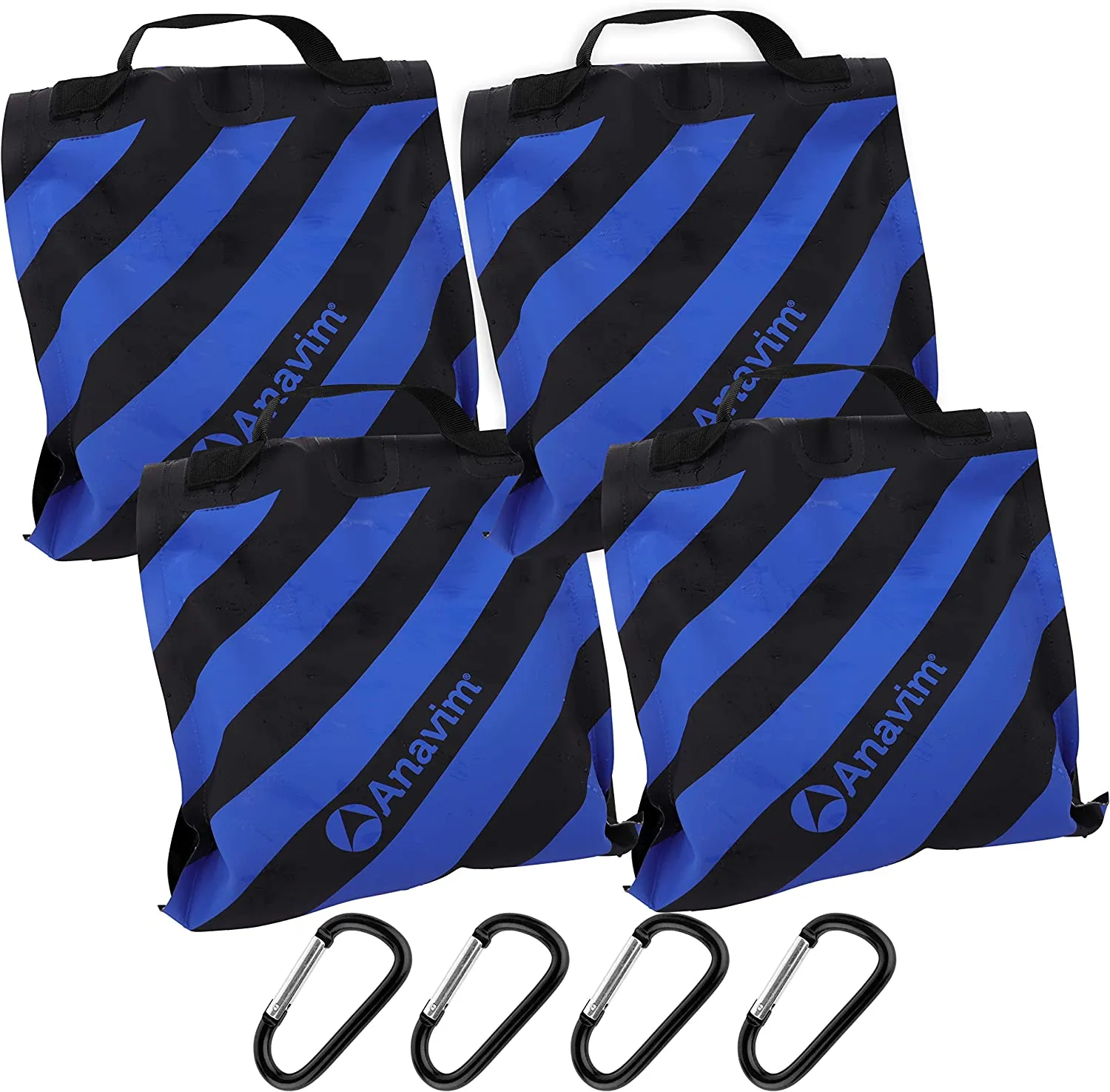 Anavim Heavy Duty Water Weight Bag Saddle Design 4 Pack Photo Video Studio Stand, Backyard, Outdoor Patio, Sports, RV Awning (Blue)