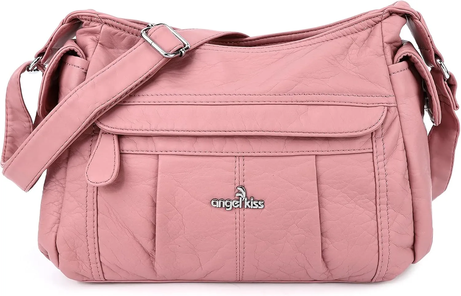 Angelkiss Crossbody Bags for Women, Ladies Shoulder Handbags and Purses Medium Faux Leather Pocketbooks