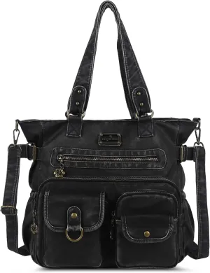 Angelkiss Purses Handbags for Women PU Tote Satchel Bags for Women Pockets Shoulder Bags…