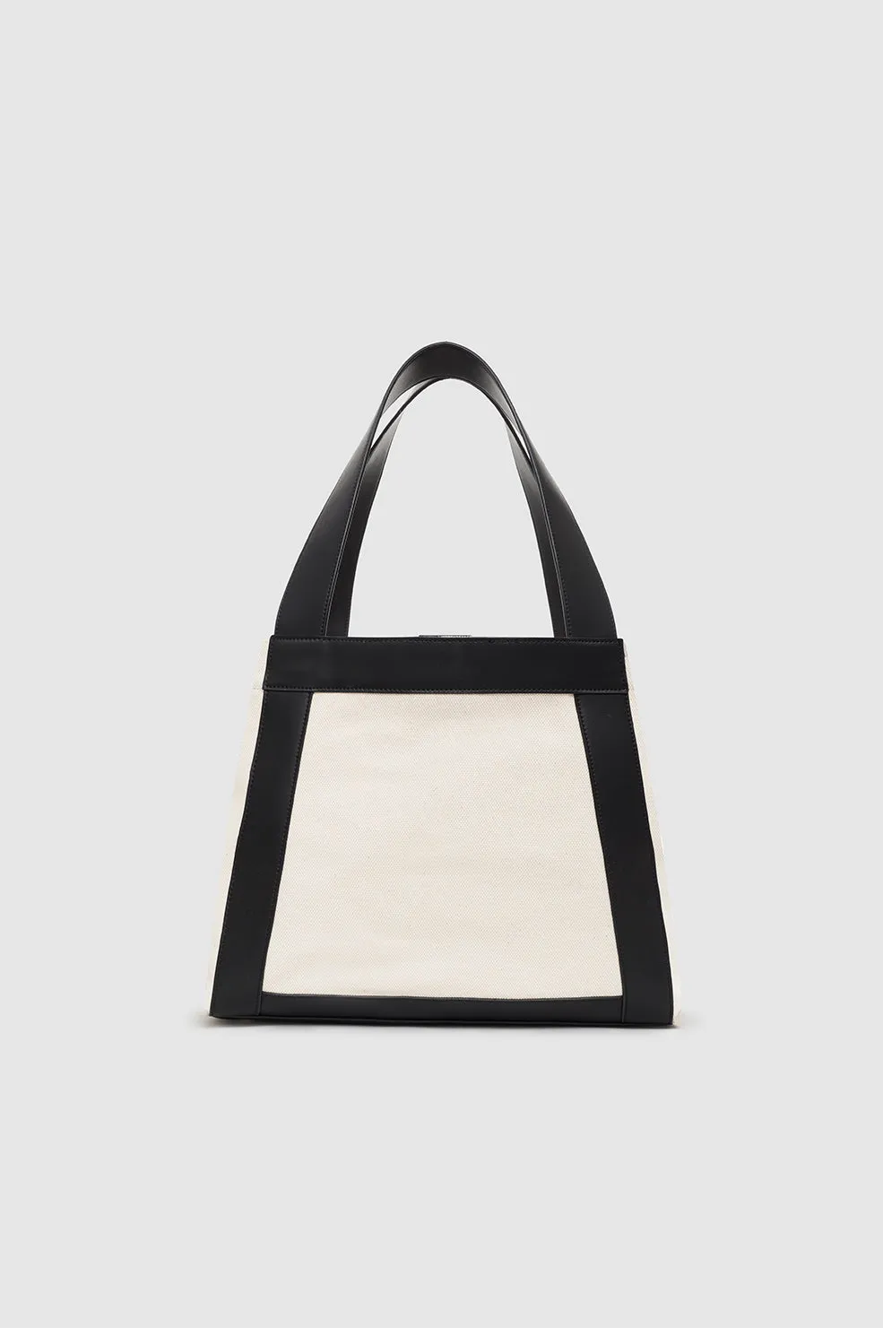 Anine Bing | Cara Tote - Natural Canvas With Black
