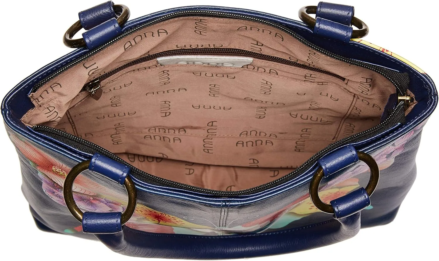 Anna by Anuschka Women's Genuine Leather Large Classic Shopper | Hand Painted Original Artwork