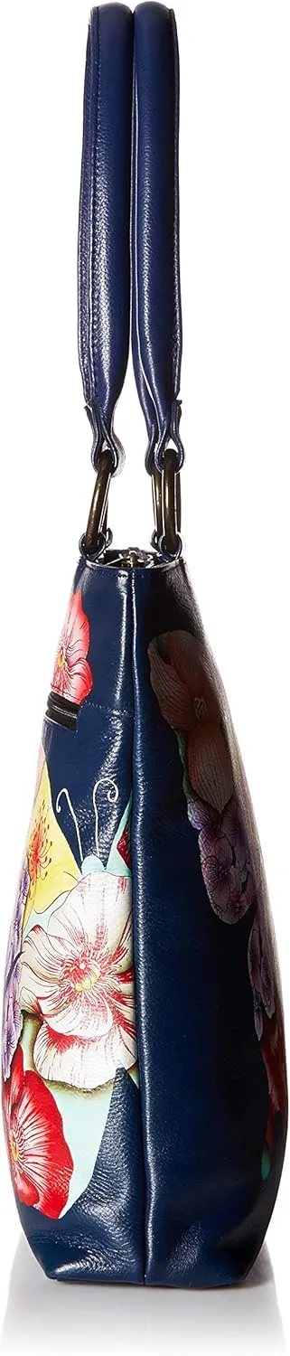 Anna by Anuschka Women's Genuine Leather Large Classic Shopper | Hand Painted Original Artwork