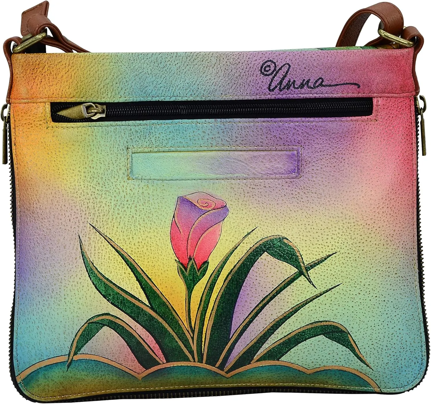 Anna by Anuschka Women's Leather Expandable Crossbody