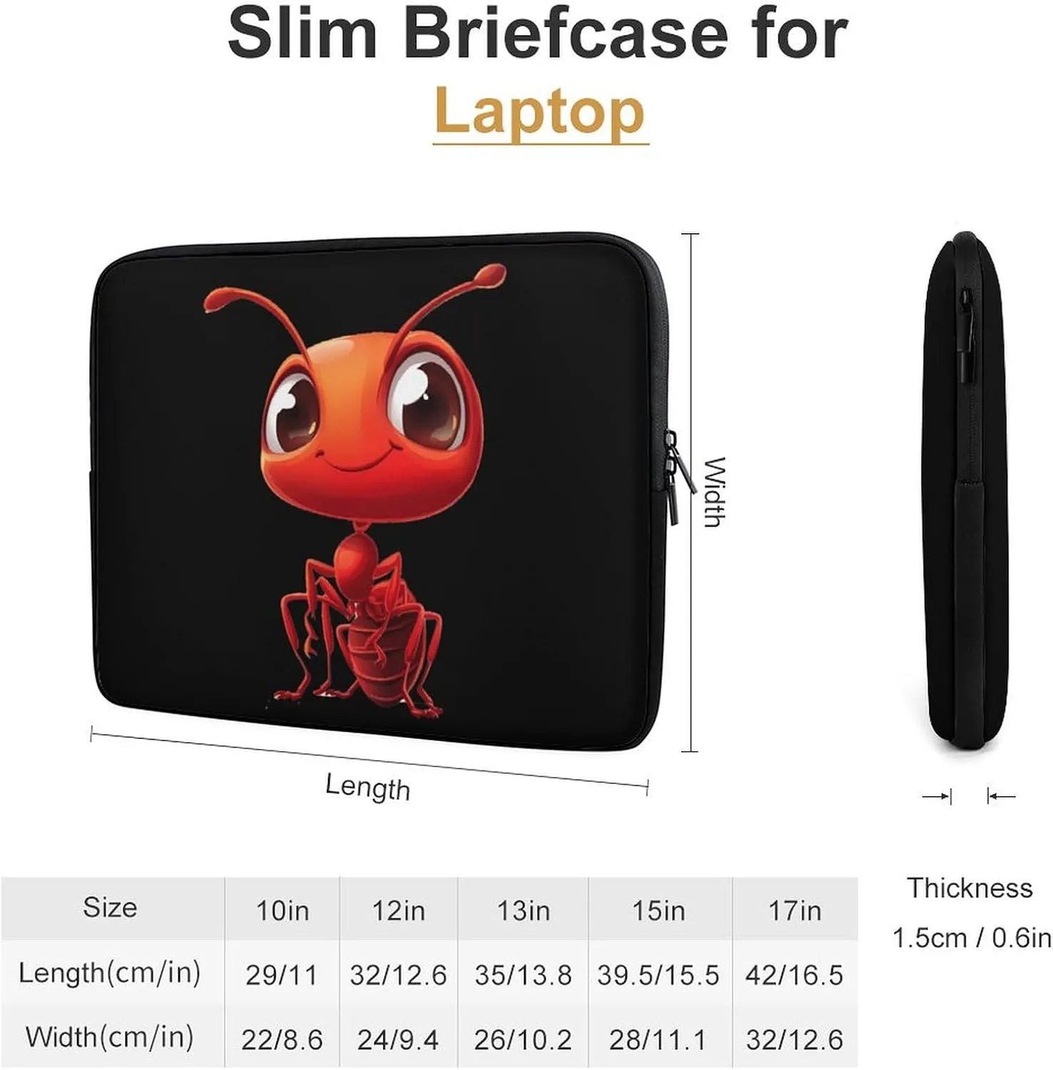 Ant Insect Keeper Laptop Sleeve Laptop Bag Computer Sleeve Tablet Briefcase Carrying Bag Protective Case Bag