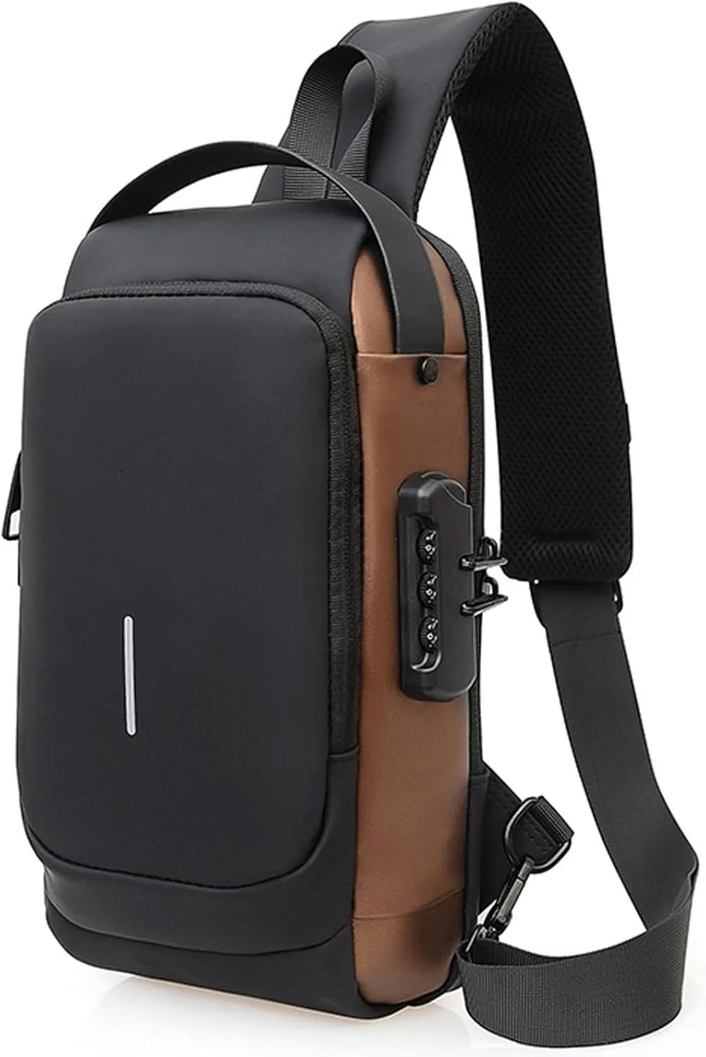 Anti-Theft Crossbody Bag,Waterproof Unisex Travel Pack,Carbon Fiber Sling Bag,Sport Waterproof Shoulder Bag