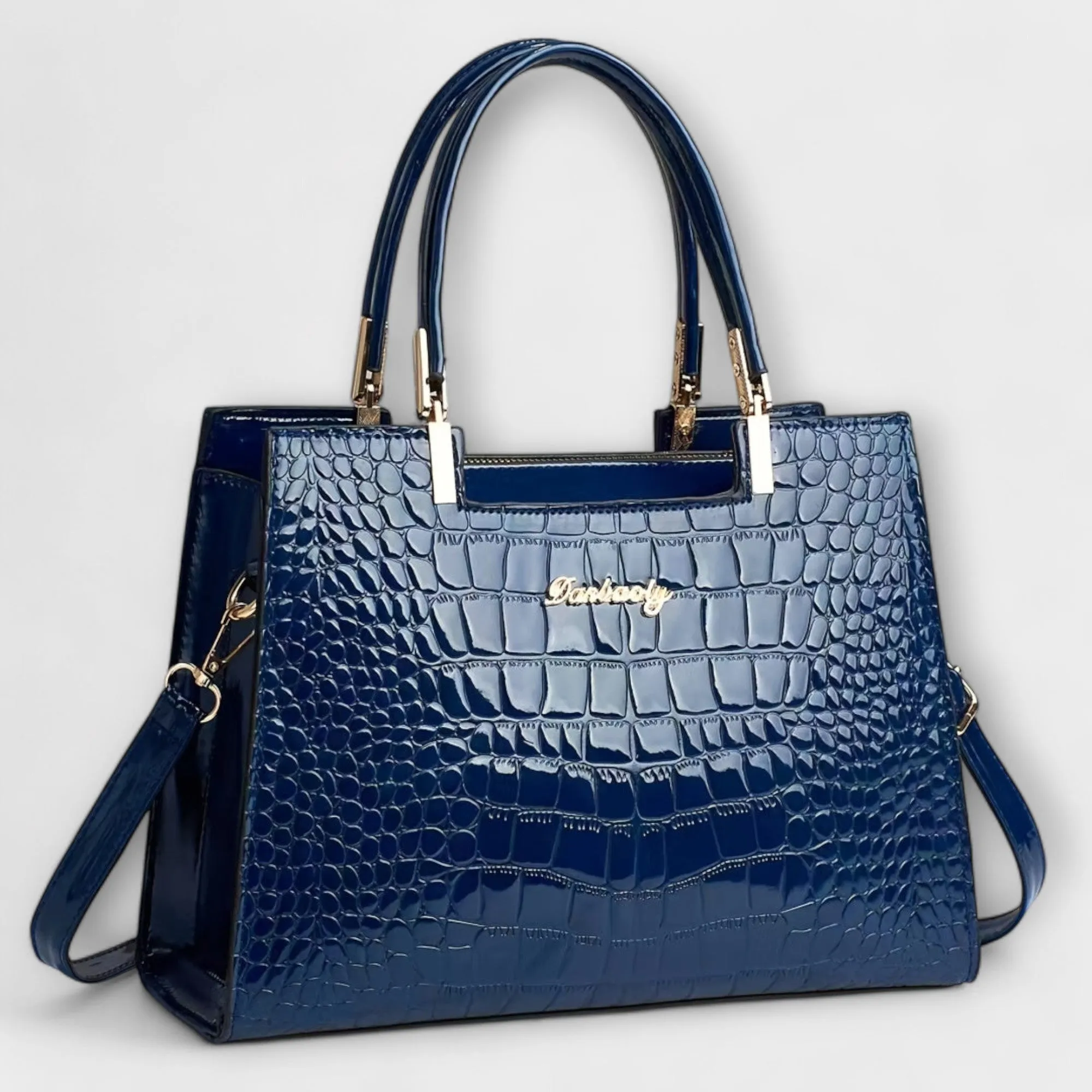Aralune -  Shiny crocodile print handbag