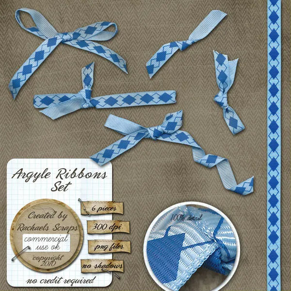 Argyle Ribbons Set