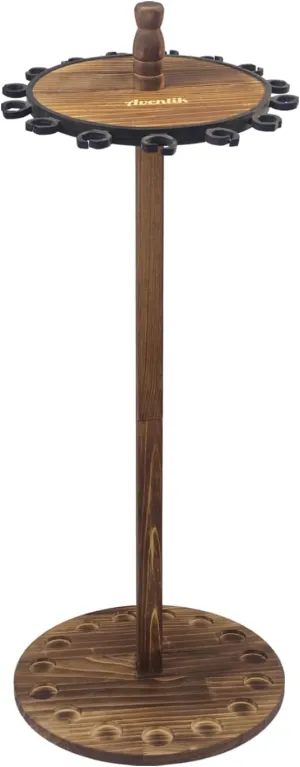 Aventik Fishing Rod Holders for Garage, Floor Stand Holds up to 15&16 Rods Wood Fishing Gear Equipment Storage Organizer, Fishing Pole Rack(15s Rod Rack)