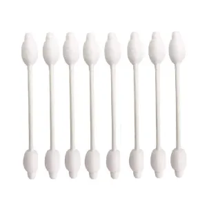 Baby Cotton Swabs, Organic Fragrance and Chlorine-Free Kids Safety Swabs, 100% Biodegradable Gentle Baby Qtips, Hypoallergenic Children Cotton Buds|4 Packs of 55 Swabs (220 Total)