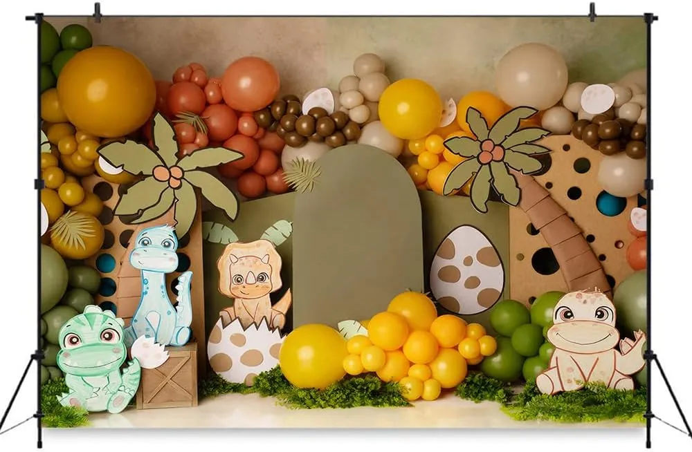 Baby Dinosaurs Forest Backdrops Kids Child Photography Props Adult Children Birthday Cake Smash Photocall Jungle Vinyl Backgrounds